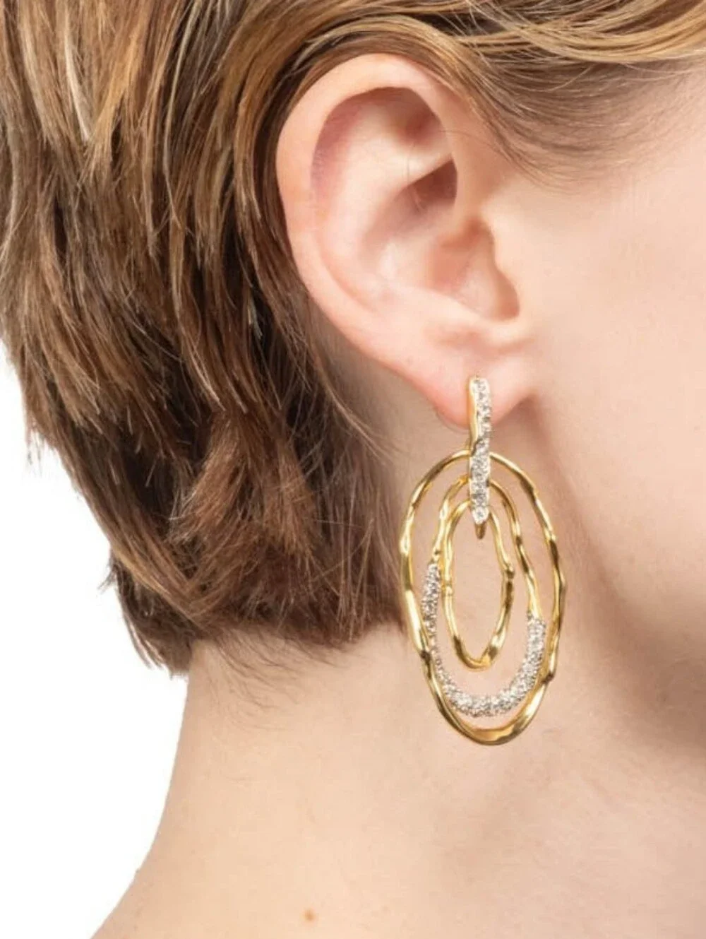 Alexis Bittar Solanales Crystal Pavé Mobile Post Earring